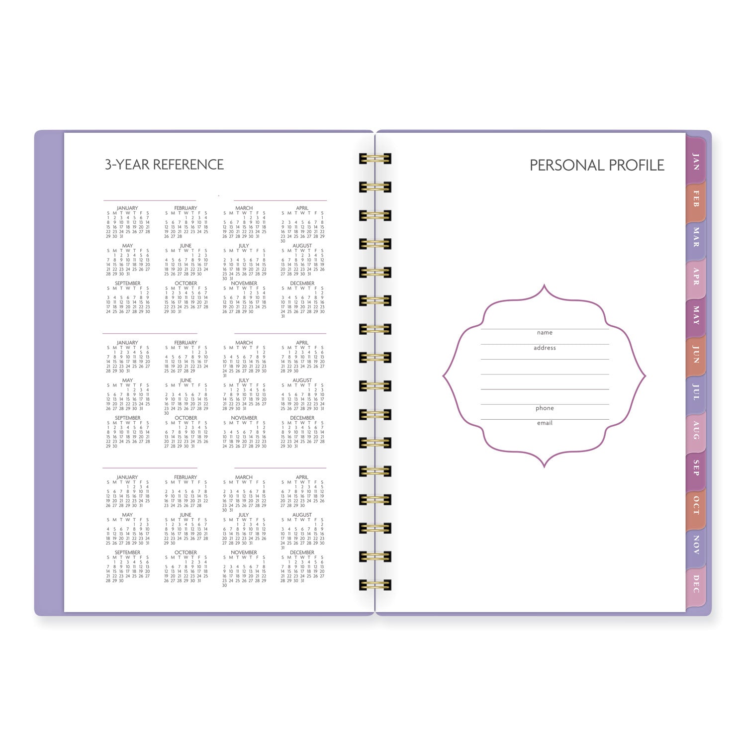 badge-geo-weekly-monthly-planner-85-x-638-purple-white-gold-cover-13-month-jan-to-jan-2024-to-2025_aag1675g200 - 5
