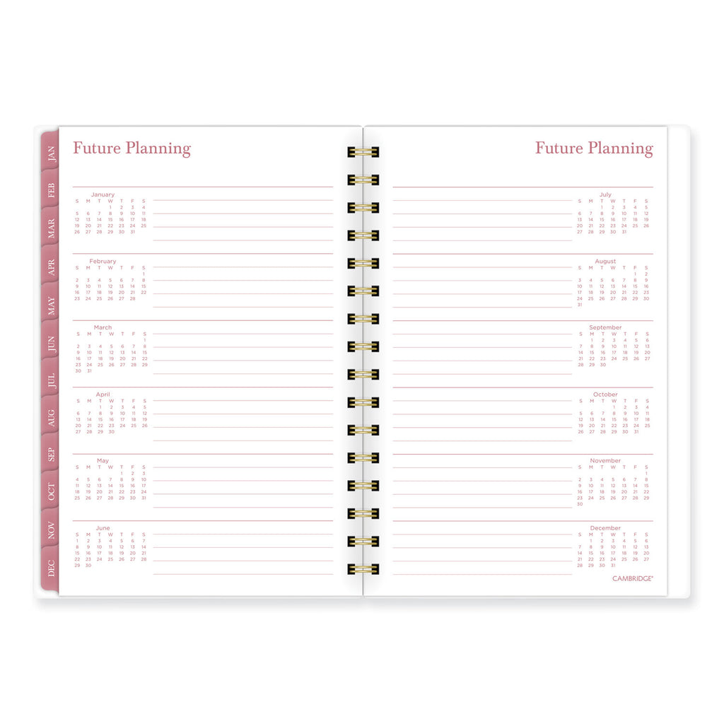 Cambridge Thicket Weekly/Monthly Planner - Small Size - Weekly, Monthly - 12 Month - January 2024 - December 2024 - 5 1/2" x 8 1/2" Sheet Size - Wire Bound - Multi - To-do List, Durable, Flexible, Snag Resistant, Double-sided Pocket, Dated Planning P - 3