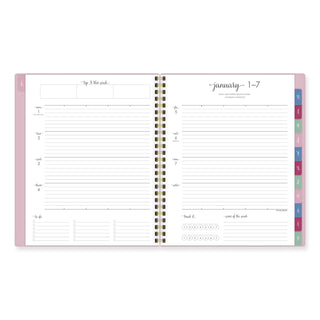 Harmony Weekly/Monthly Poly Planner, 8.81 x 7.88, Pink Cover, 13-Month (Jan to Jan): 2024 to 2025
