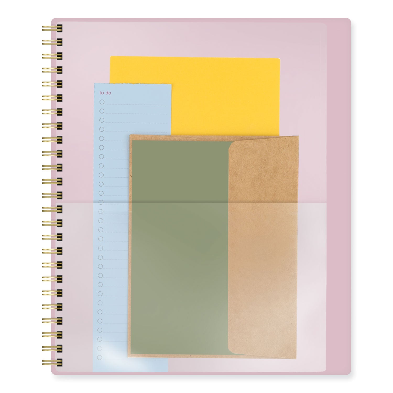 Harmony Weekly/Monthly Poly Planner, 8.81 x 7.88, Pink Cover, 13-Month (Jan to Jan): 2024 to 2025