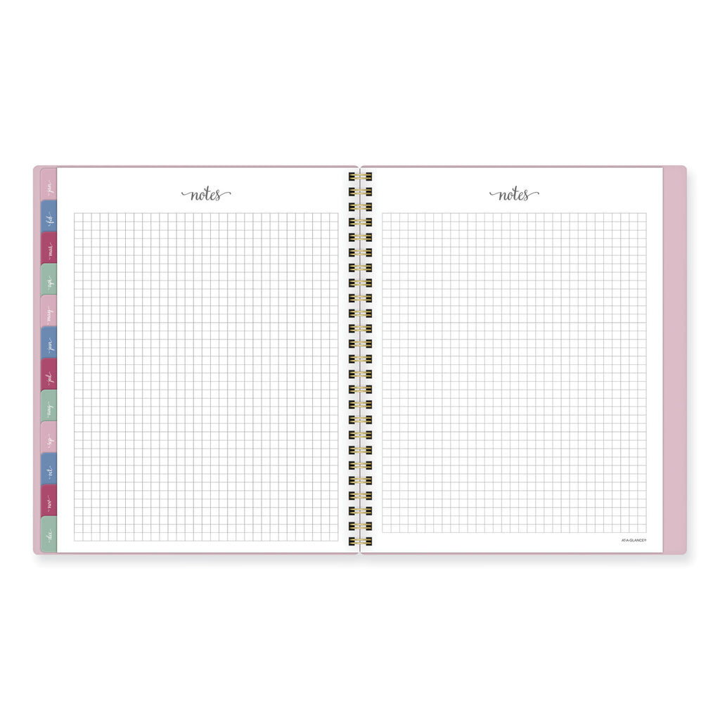 Harmony Weekly/Monthly Poly Planner, 8.81 x 7.88, Pink Cover, 13-Month (Jan to Jan): 2024 to 2025