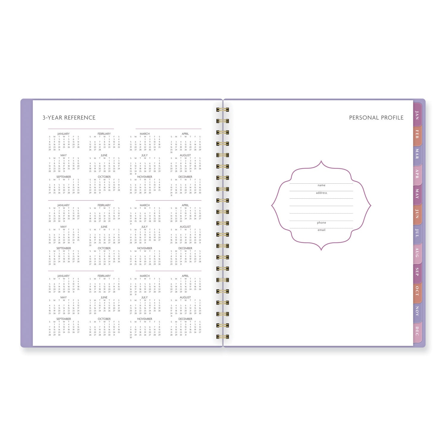 badge-geo-weekly-monthly-planner-geometric-artwork-11-x-925-purple-white-gold-cover-13-month-jan-to-jan-2024-to-2025_aag1675g905 - 5