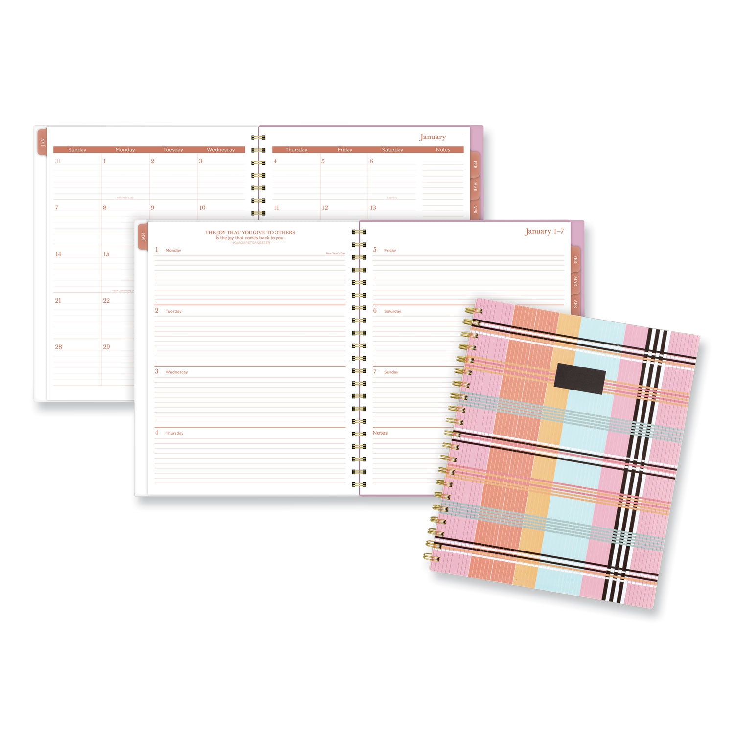 cher-weekly-monthly-planner-plaid-artwork-11-x-925-pink-blue-orange-cover-12-month-jan-to-dec-2024_aag1676905 - 1