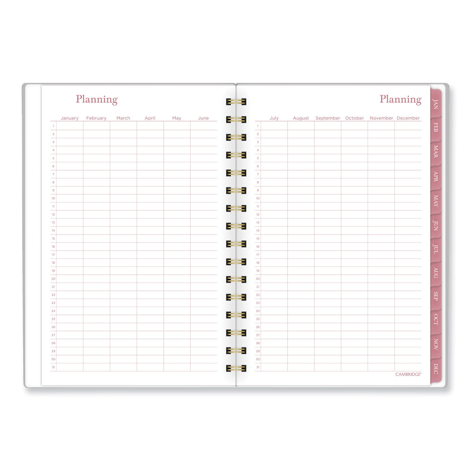 Cambridge Thicket Weekly/Monthly Planner - Small Size - Weekly, Monthly - 12 Month - January 2024 - December 2024 - 5 1/2" x 8 1/2" Sheet Size - Wire Bound - Multi - To-do List, Durable, Flexible, Snag Resistant, Double-sided Pocket, Dated Planning P - 7