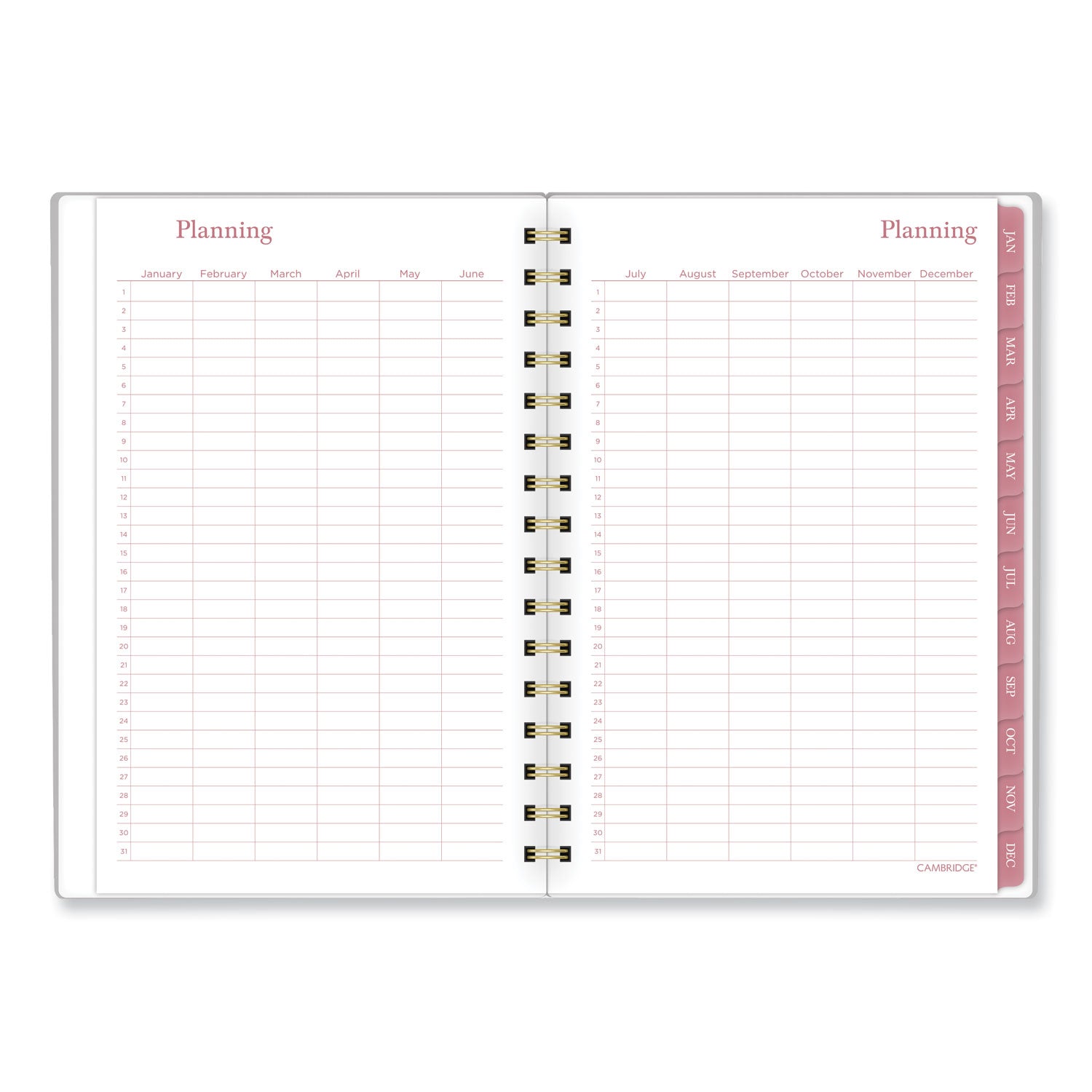 Cambridge Thicket Weekly/Monthly Planner - Small Size - Weekly, Monthly - 12 Month - January 2024 - December 2024 - 5 1/2" x 8 1/2" Sheet Size - Wire Bound - Multi - To-do List, Durable, Flexible, Snag Resistant, Double-sided Pocket, Dated Planning P - 7