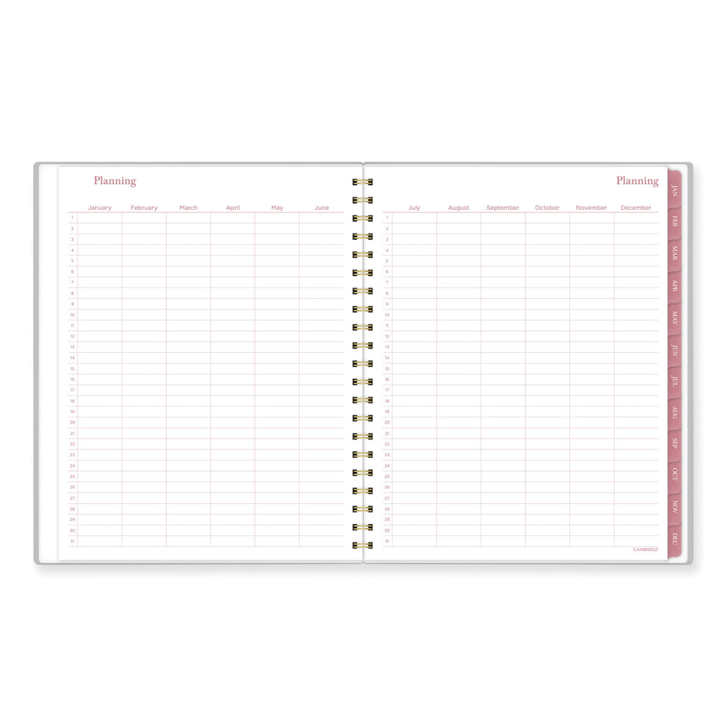 Cambridge Thicket Weekly/Monthly Planner - Large Size - Weekly, Monthly - 12 Month - January 2024 - December 2024 - 8 1/2" x 11" Sheet Size - Wire Bound - Multi - To-do List, Durable, Flexible, Snag Resistant, Double-sided Pocket, Dated Planning Page - 7