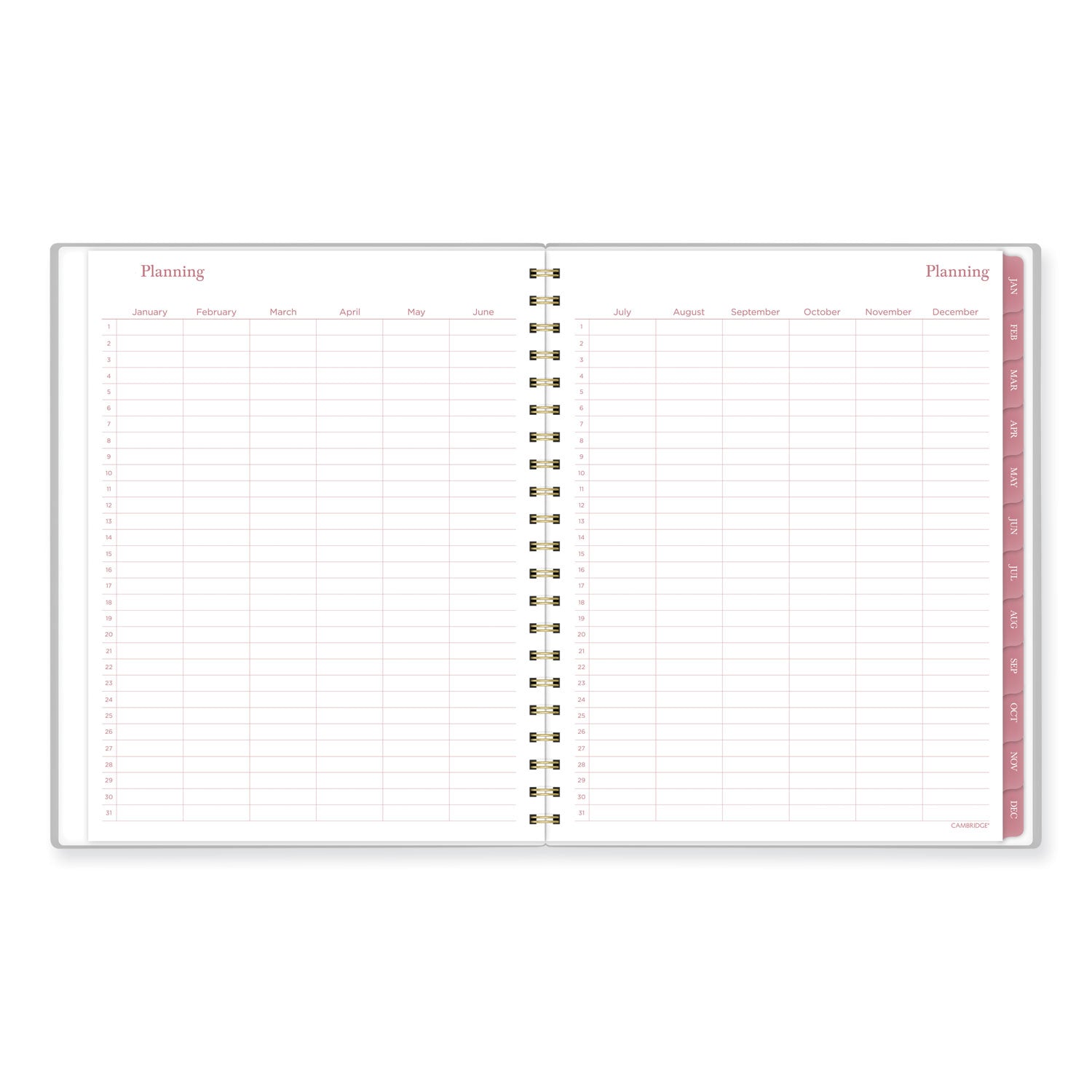 Cambridge Thicket Weekly/Monthly Planner - Large Size - Weekly, Monthly - 12 Month - January 2024 - December 2024 - 8 1/2" x 11" Sheet Size - Wire Bound - Multi - To-do List, Durable, Flexible, Snag Resistant, Double-sided Pocket, Dated Planning Page - 7
