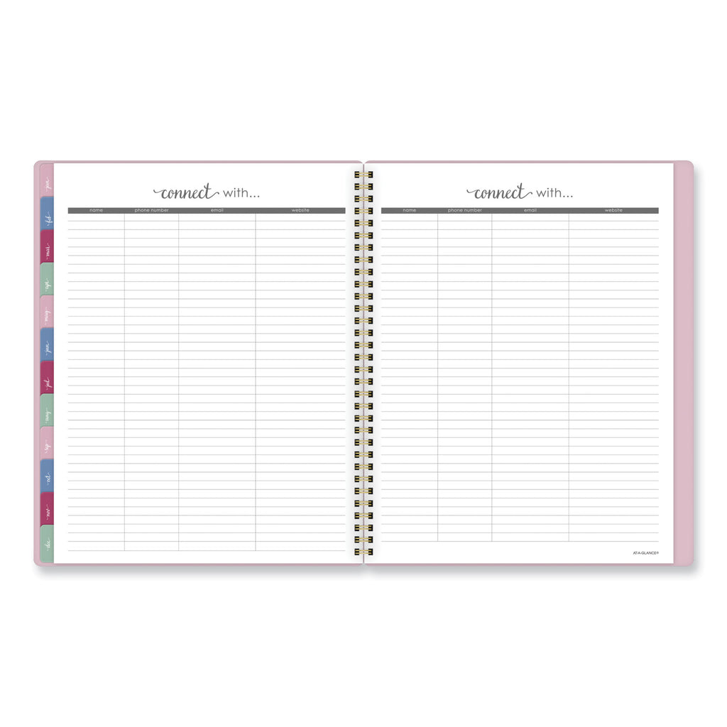 Harmony Weekly/Monthly Poly Planner, 11 x 9.38, Pink Cover, 13-Month (Jan to Jan): 2024 to 2025