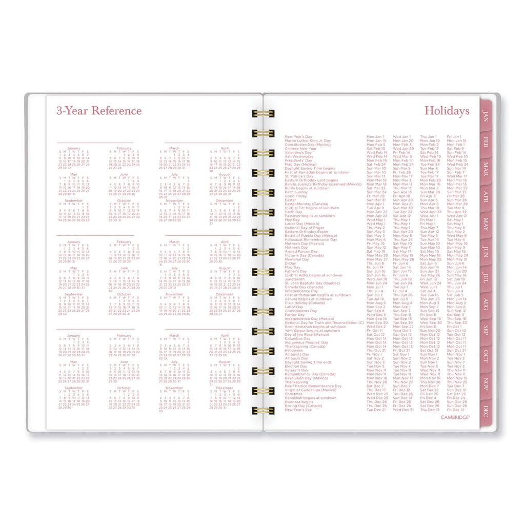 Cambridge Thicket Weekly/Monthly Planner - Small Size - Weekly, Monthly - 12 Month - January 2024 - December 2024 - 5 1/2" x 8 1/2" Sheet Size - Wire Bound - Multi - To-do List, Durable, Flexible, Snag Resistant, Double-sided Pocket, Dated Planning P - 8