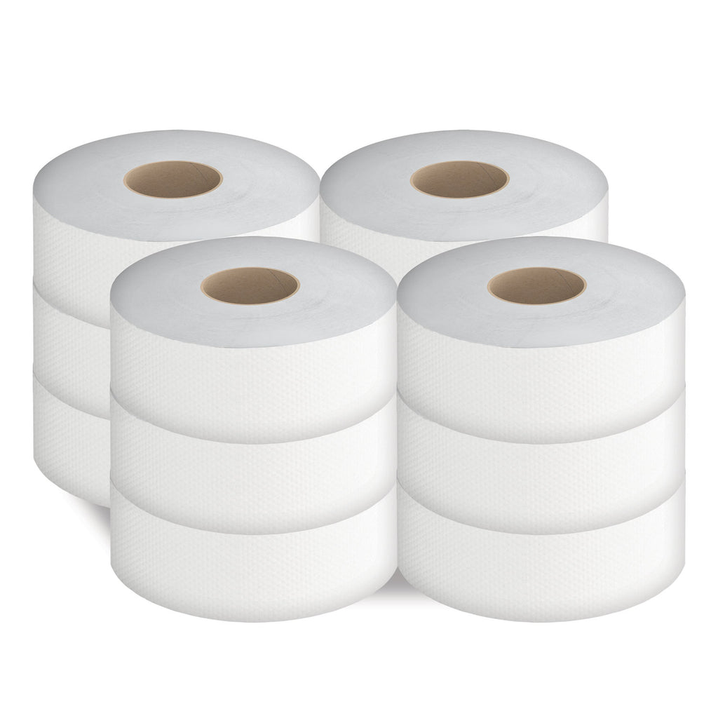 Select Jumbo Bath Tissue, Septic Safe, 2-Ply, White, 3.3" x 750 ft, 12/Carton