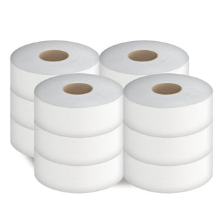 Select Jumbo Bath Tissue, Septic Safe, 2-Ply, White, 3.3" x 750 ft, 12/Carton