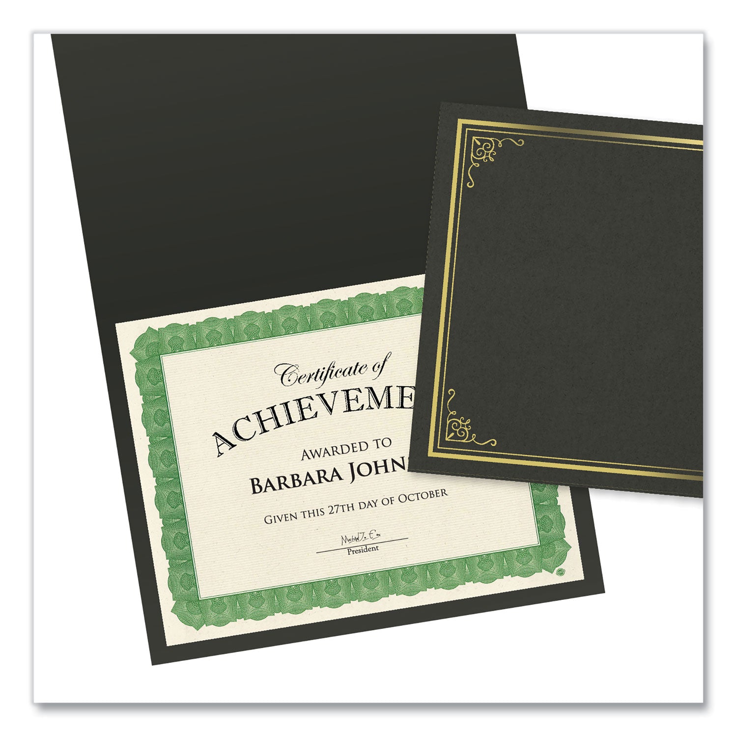 award-certificates-85-x-11-natural-with-green-braided-border-15-pack_geo49016 - 2