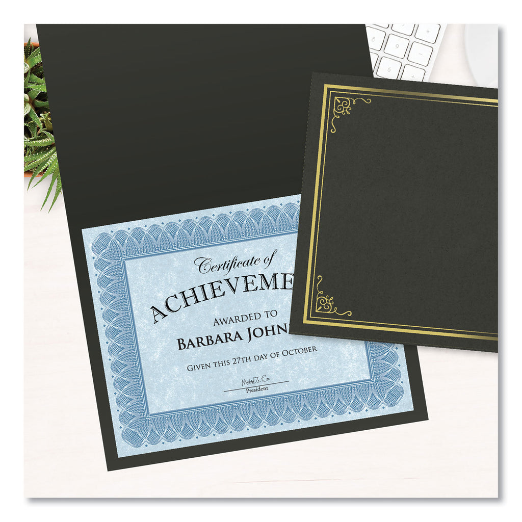 certificate-document-cover-975-x-125-black-with-gold-foil-5-pack_geo49029 - 3
