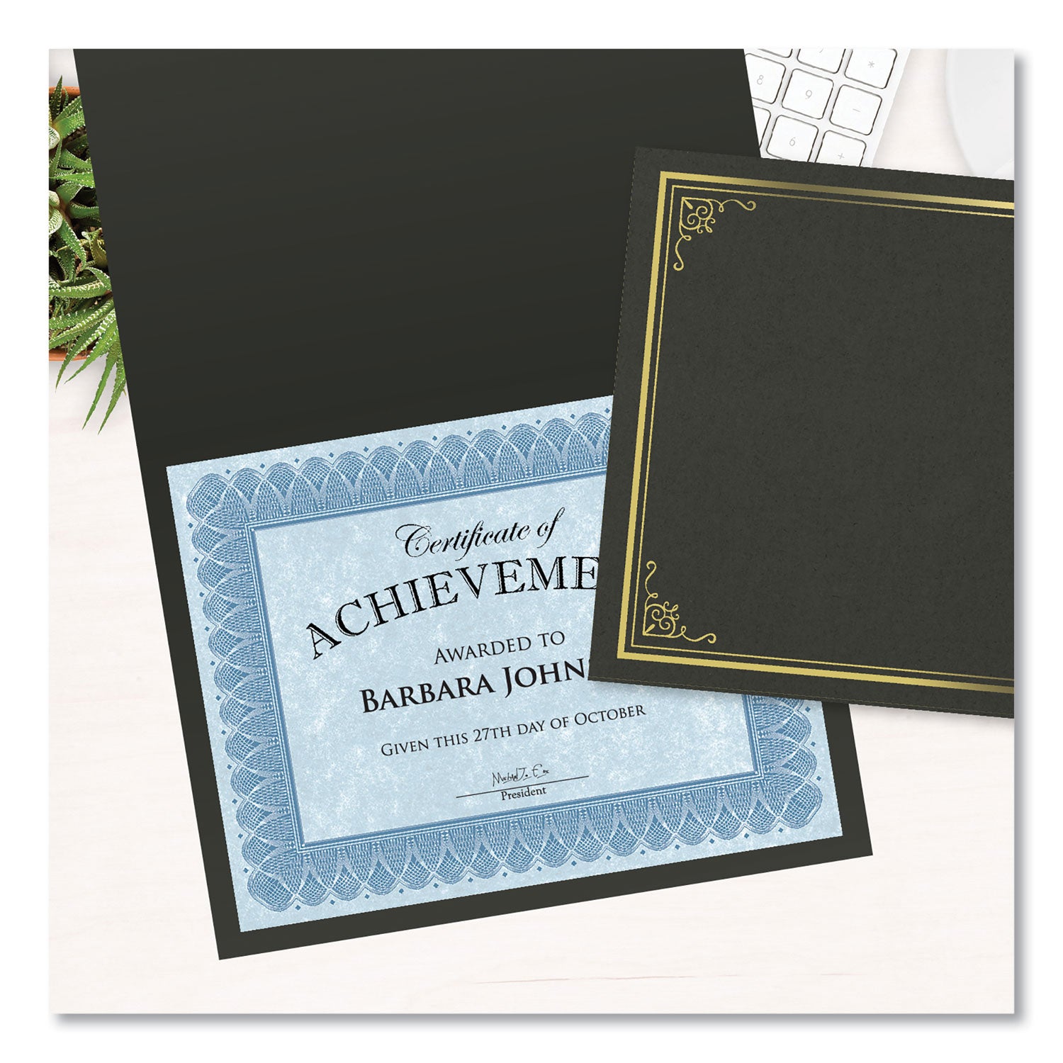 certificate-document-cover-975-x-125-black-with-gold-foil-5-pack_geo49029 - 3