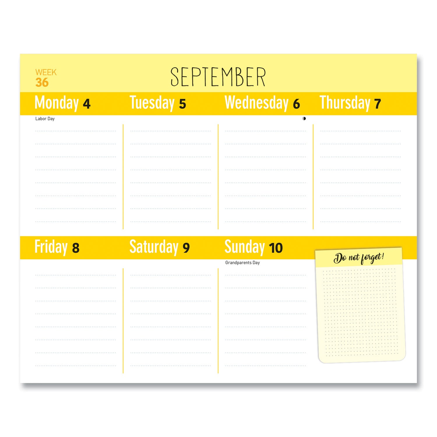 fridge-planner-magnetized-weekly-calendar-with-pads-+-pencil-12-x-125-white-yellow-sheets-16-month-sept-dec-2024-2025_redc174120a - 3