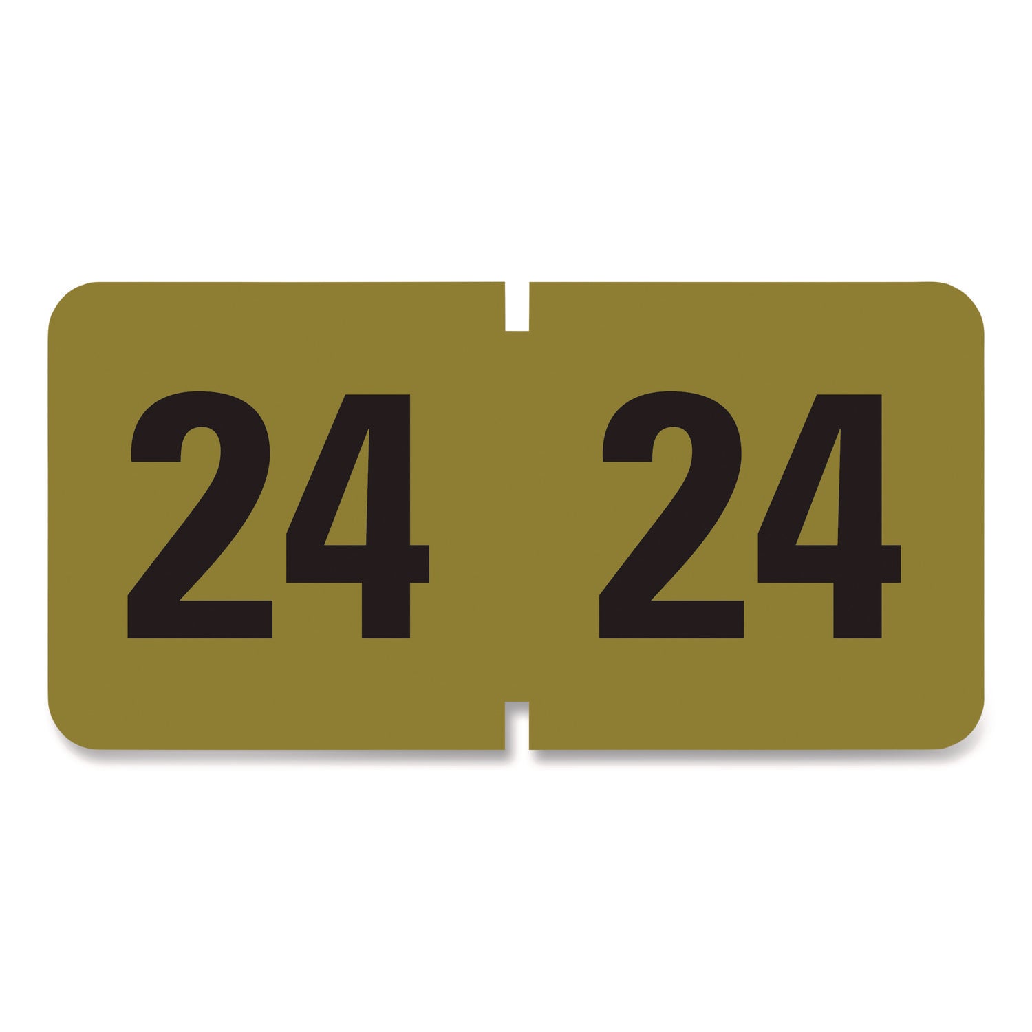 Yearly End Tab File Folder Labels, 2024, Gold, 500/Roll