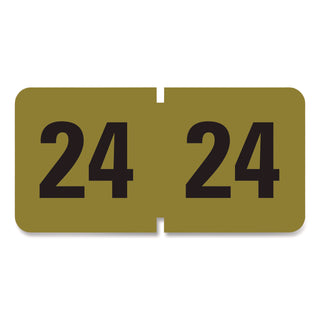 Yearly End Tab File Folder Labels, 2024, Gold, 500/Roll