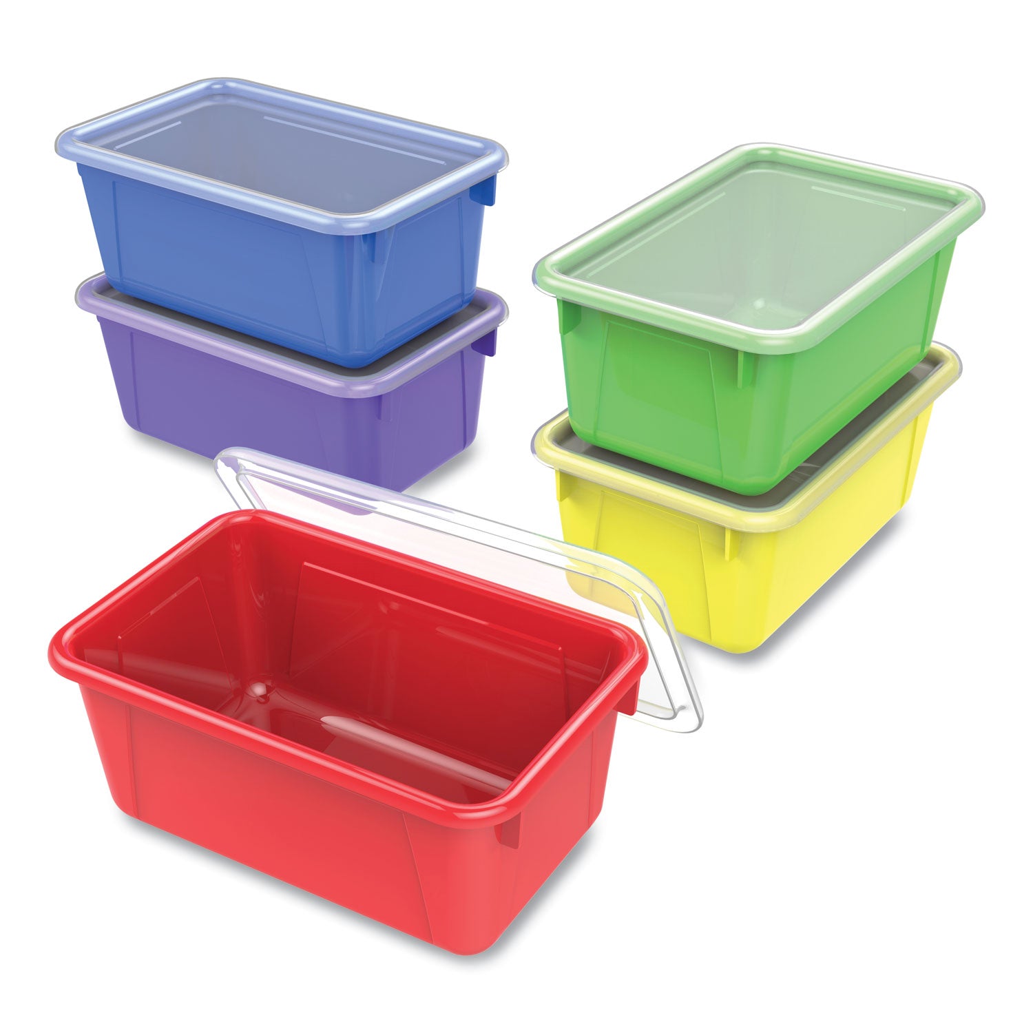 cubby-bin-with-lid-1-section-2-gal-82-x-125-x-115-assorted-colors-5-pack_stx62406u05c - 5