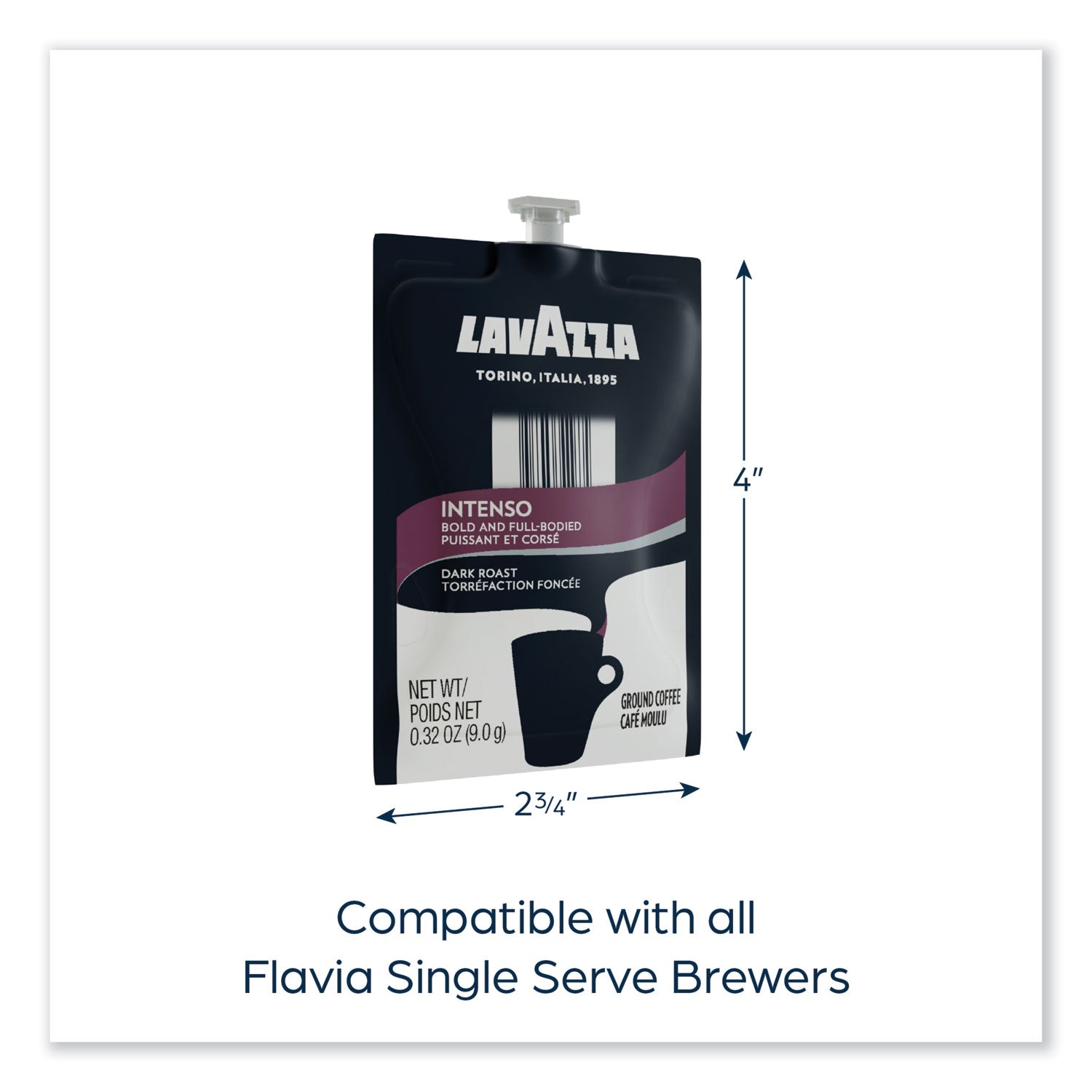 FLAVIA Coffee Freshpacks, Intenso Dark Roast, 0.32 oz, 85/Carton