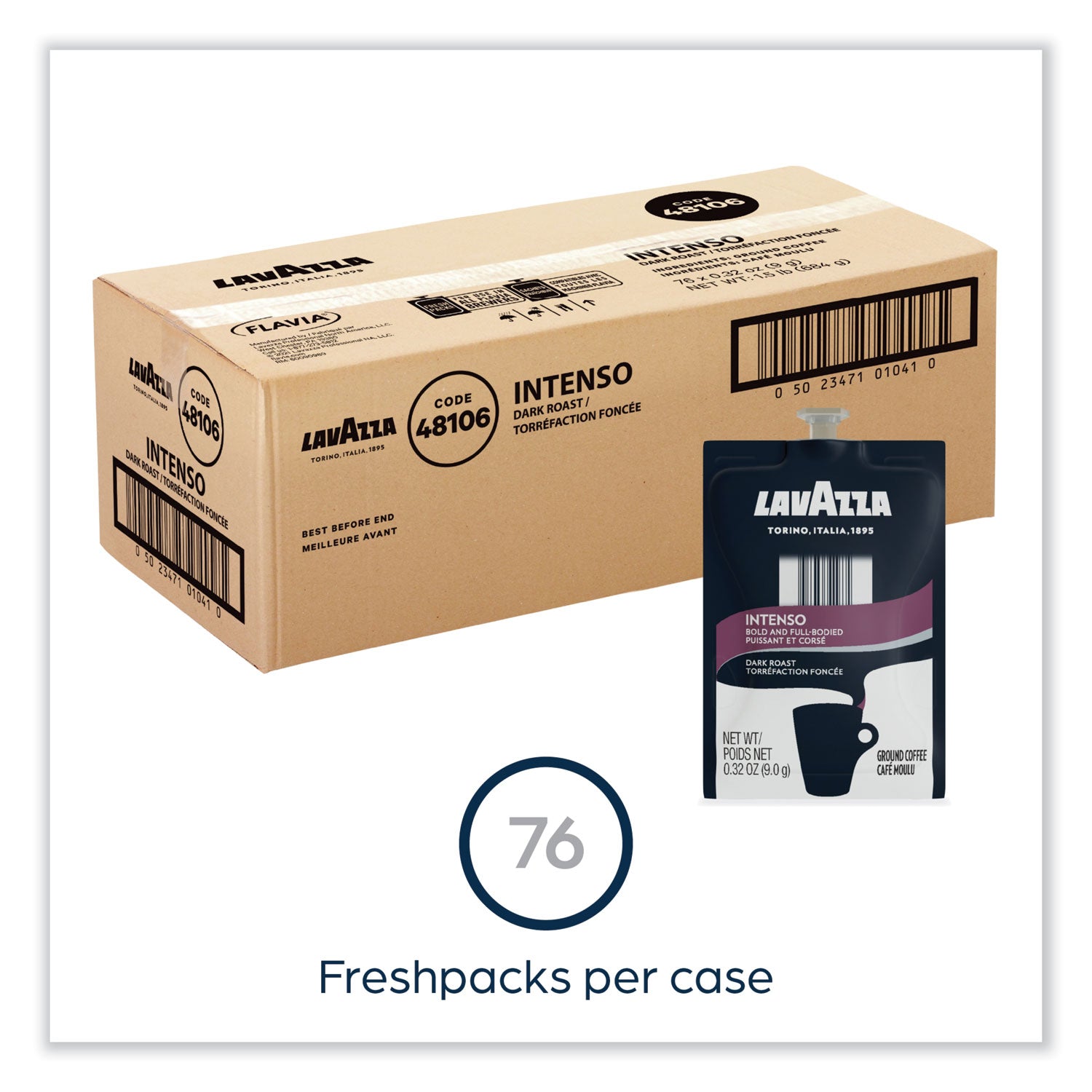 FLAVIA Coffee Freshpacks, Intenso Dark Roast, 0.32 oz, 85/Carton