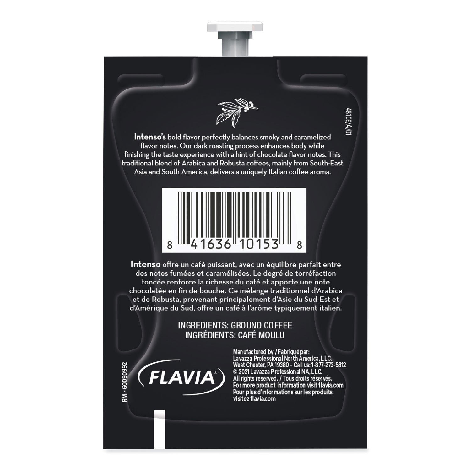 FLAVIA Coffee Freshpacks, Intenso Dark Roast, 0.32 oz, 85/Carton
