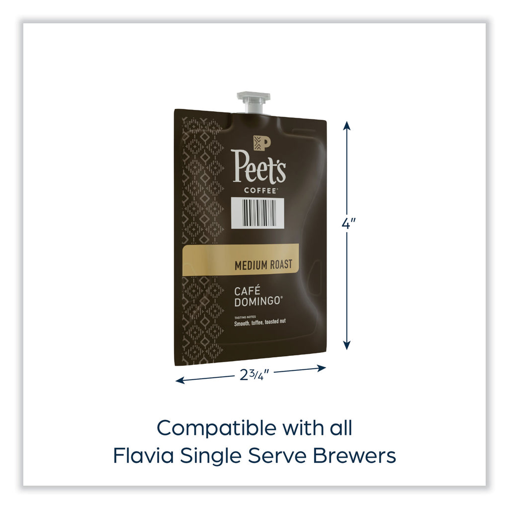 FLAVIA Ground Coffee Freshpacks, Cafe Domingo Blend, 0.35 oz Freshpack, 76/Carton