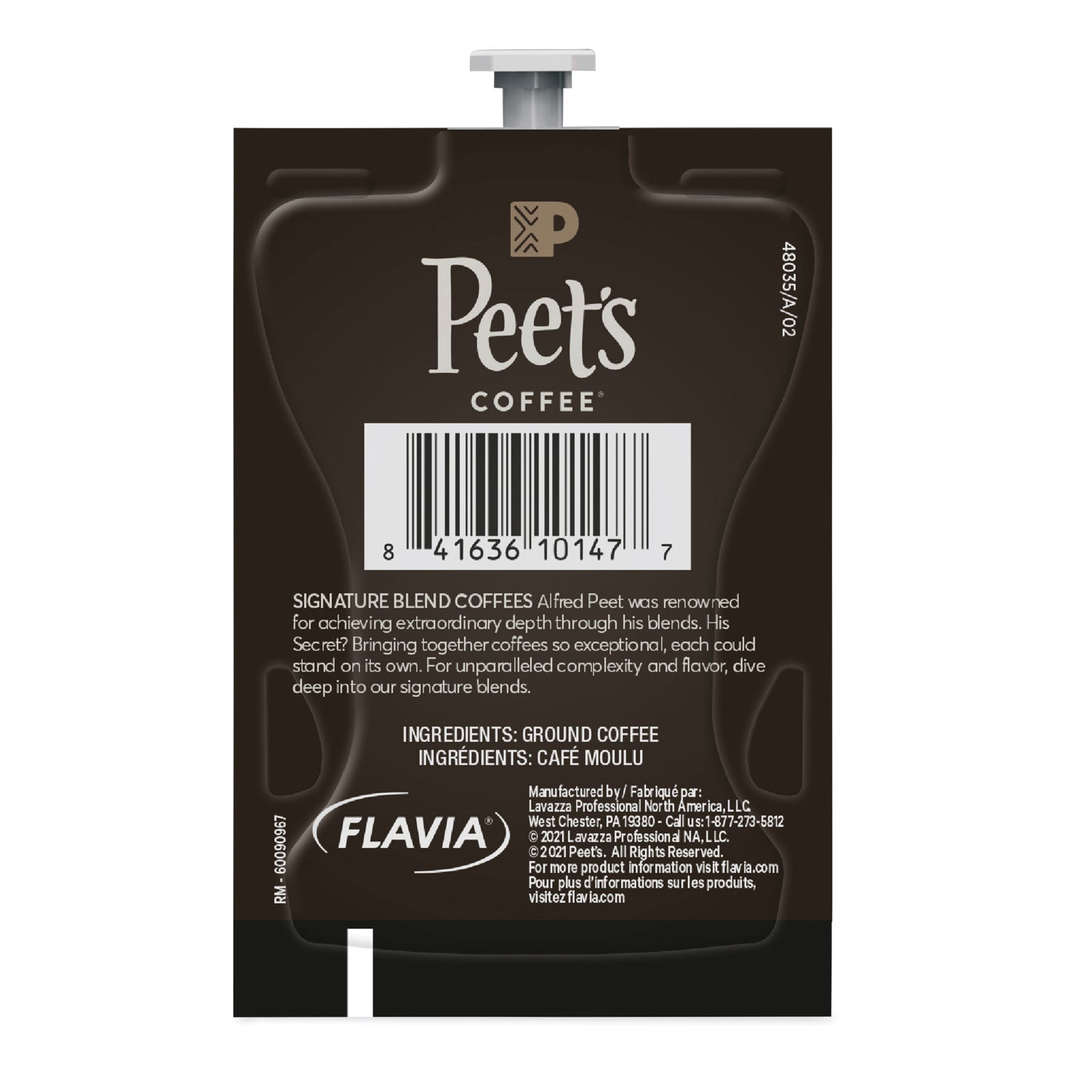 FLAVIA Ground Coffee Freshpacks, Cafe Domingo Blend, 0.35 oz Freshpack, 76/Carton