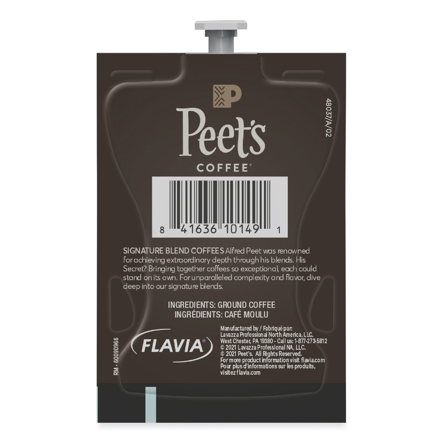 FLAVIA Ground Coffee Freshpacks, Colombia Luminosa, 0.34 oz Freshpack, 76/Carton