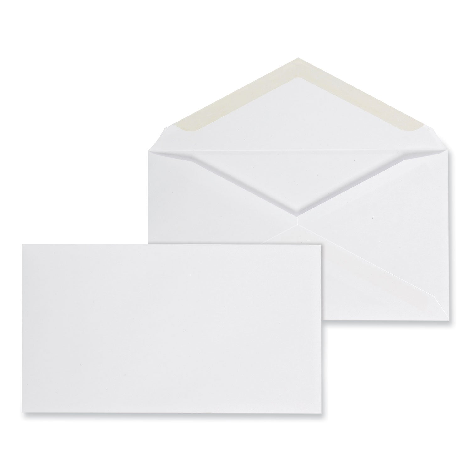 open-end-business-envelope-#6-3-4-square-flap-gummed-closure-306-x-66-white-125-box_unv35226 - 1