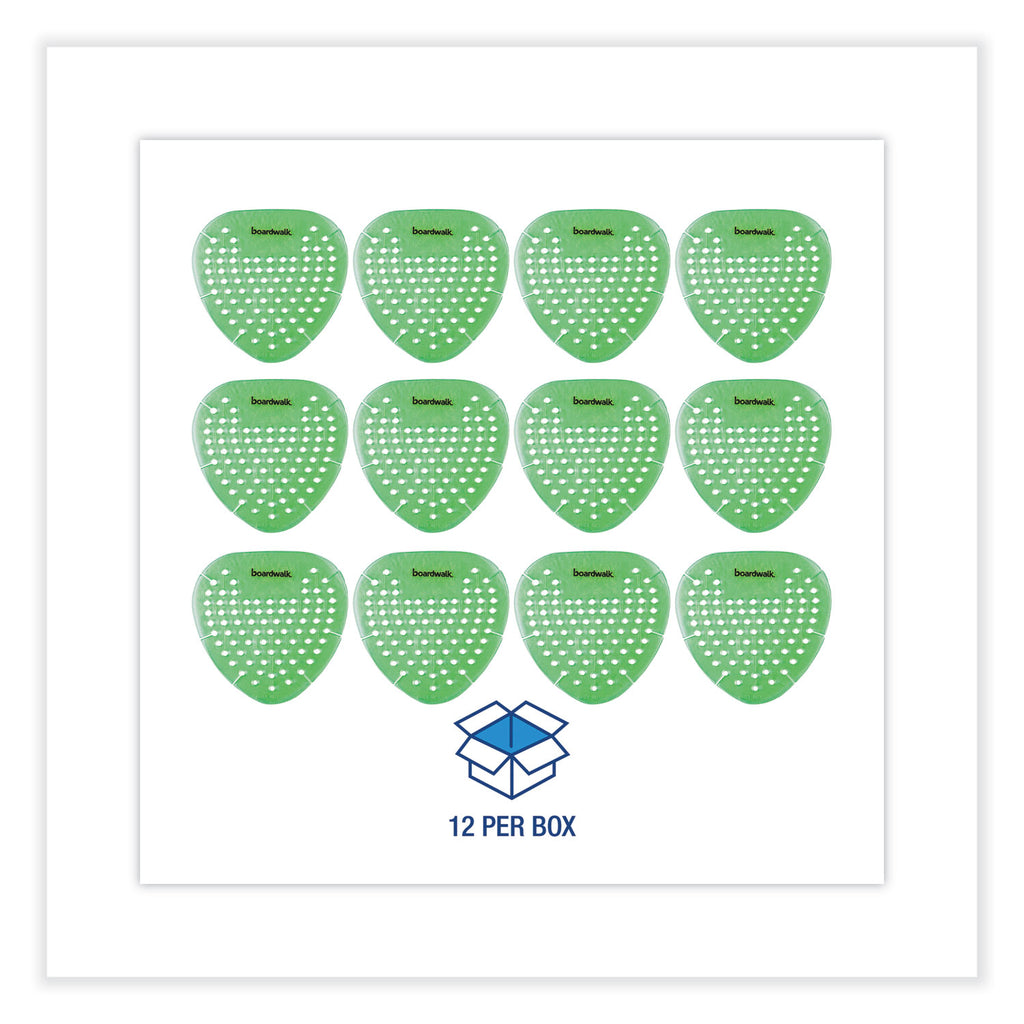 Gem Urinal Screens, Herbal Mint Scent, Green, 12/Box - 