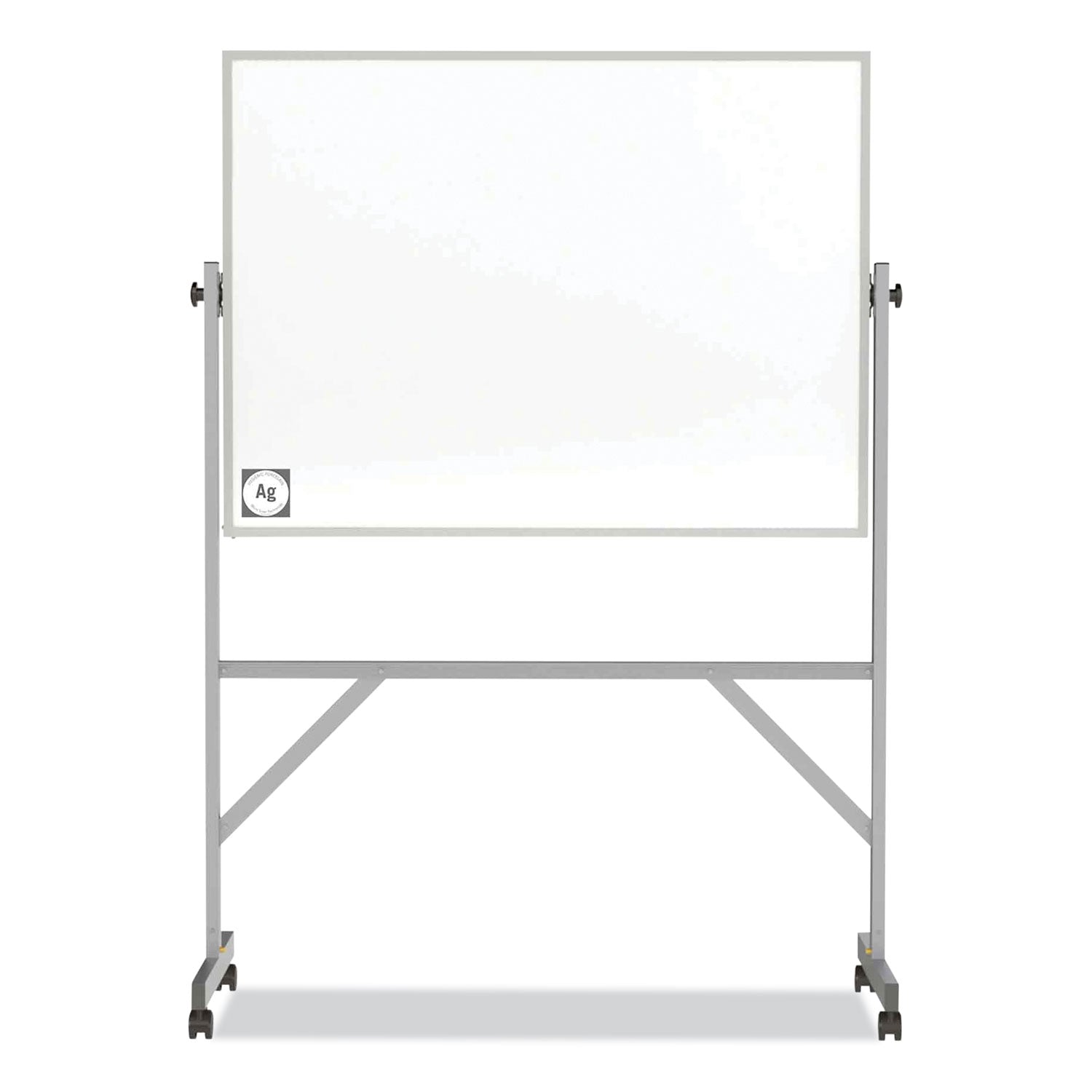 reversible-magnetic-hygienic-porcelain-whiteboard-satin-aluminum-frame-stand-48-x-36-white-surface-ships-in-7-10-bus-days_ghearm4m434 - 1