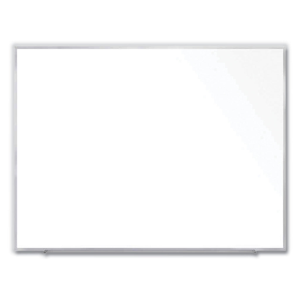 Magnetic Porcelain Whiteboard with Aluminum Frame, 72.5 x 60.47, White Surface, Satin Aluminum Frame, Ships in 7-10 Bus Days