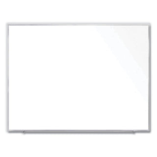 Magnetic Porcelain Whiteboard with Aluminum Frame, 72.5 x 60.47, White Surface, Satin Aluminum Frame, Ships in 7-10 Bus Days