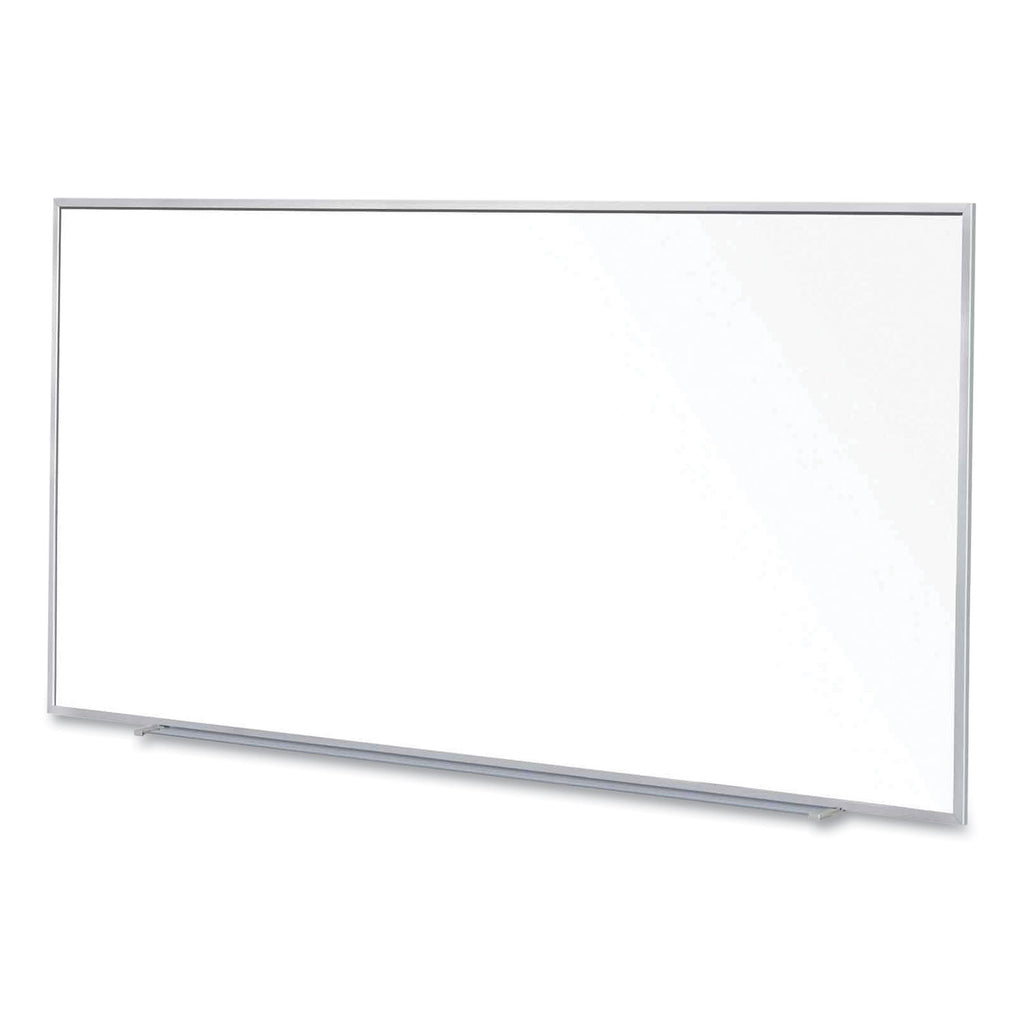 Magnetic Porcelain Whiteboard with Aluminum Frame, 120.59 x 60.47, White Surface, Satin Aluminum Frame,Ships in 7-10 Bus Days