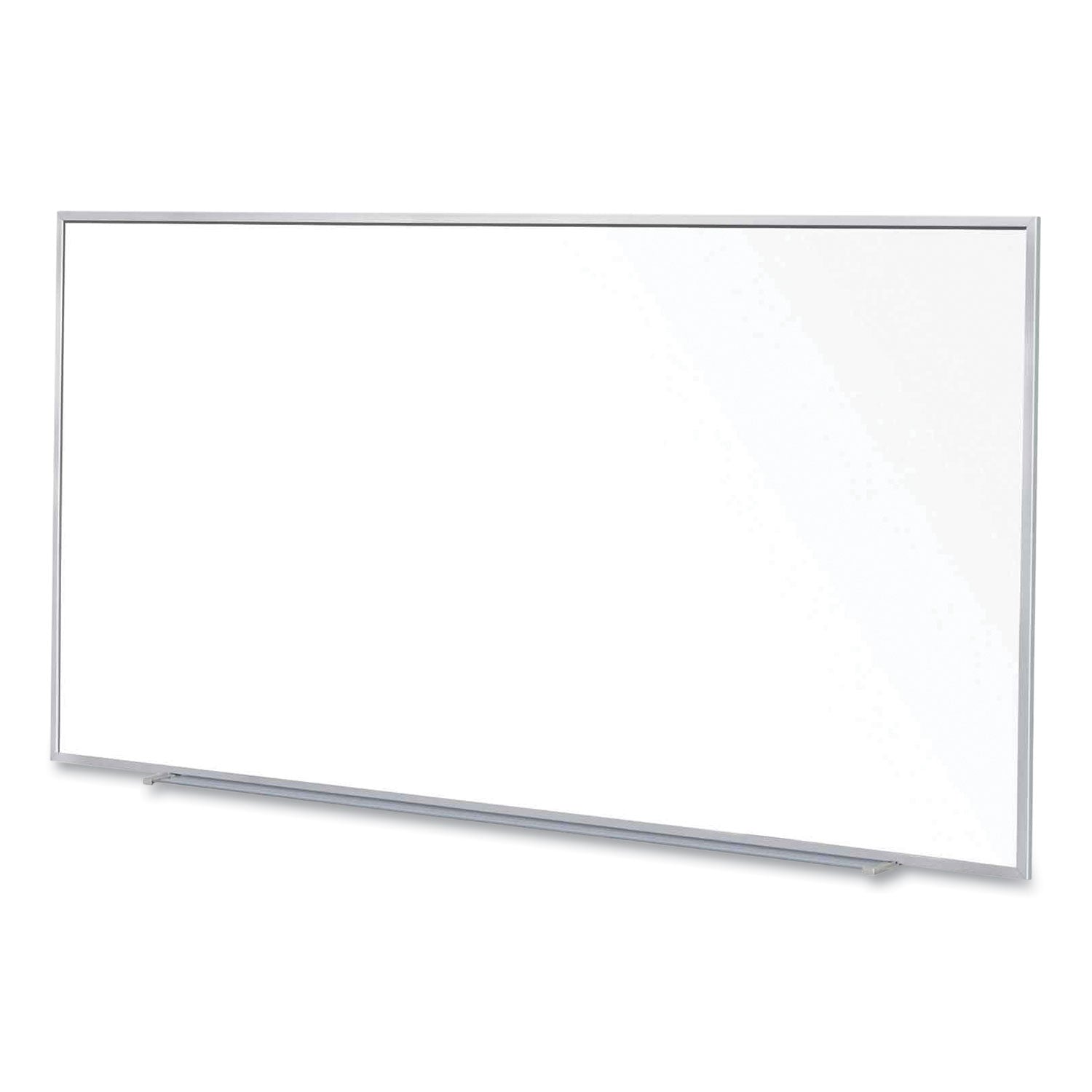 Magnetic Porcelain Whiteboard with Aluminum Frame, 120.59 x 60.47, White Surface, Satin Aluminum Frame,Ships in 7-10 Bus Days