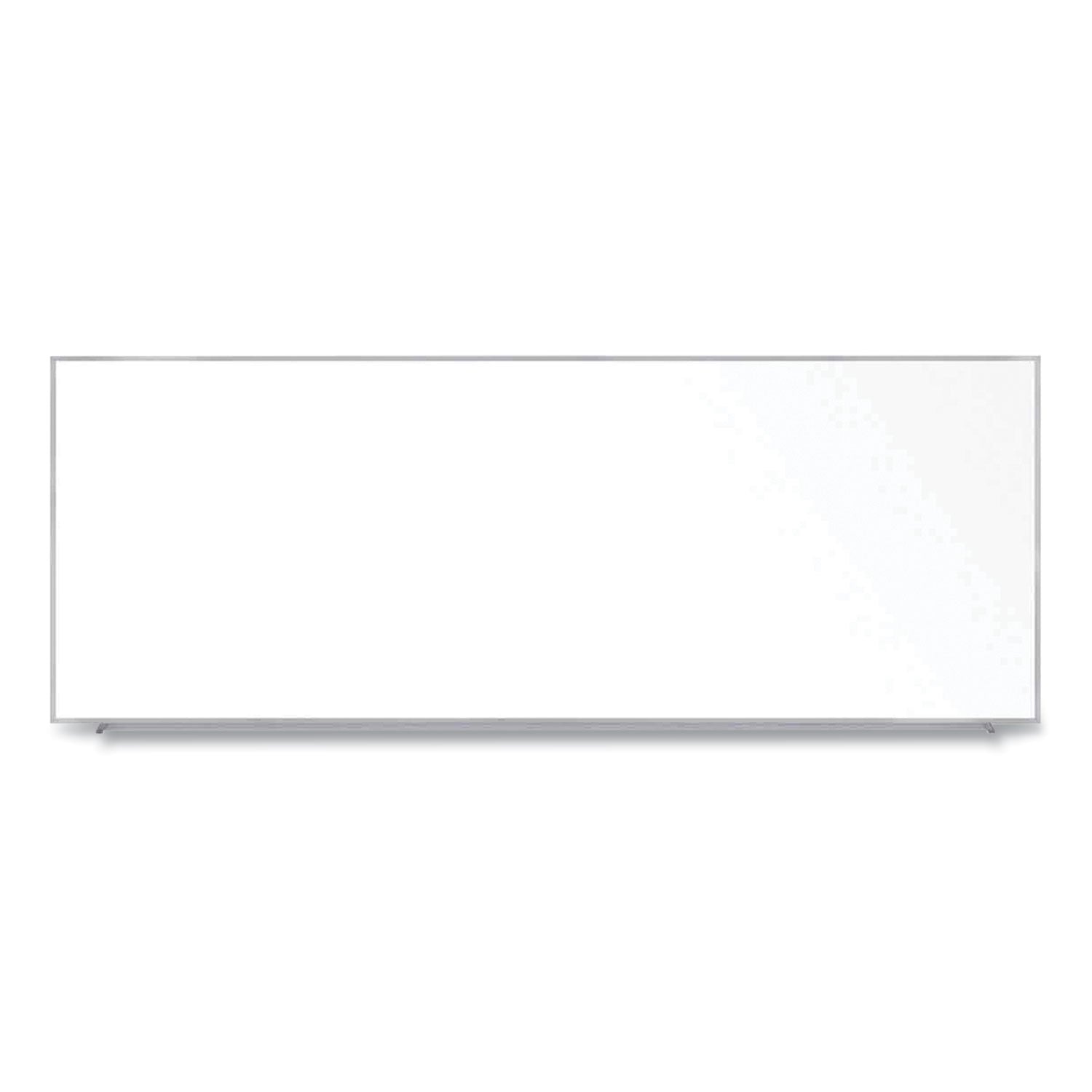 Magnetic Porcelain Whiteboard with Aluminum Frame, 144.59 x 60.47, White Surface, Satin Aluminum Frame,Ships in 7-10 Bus Days