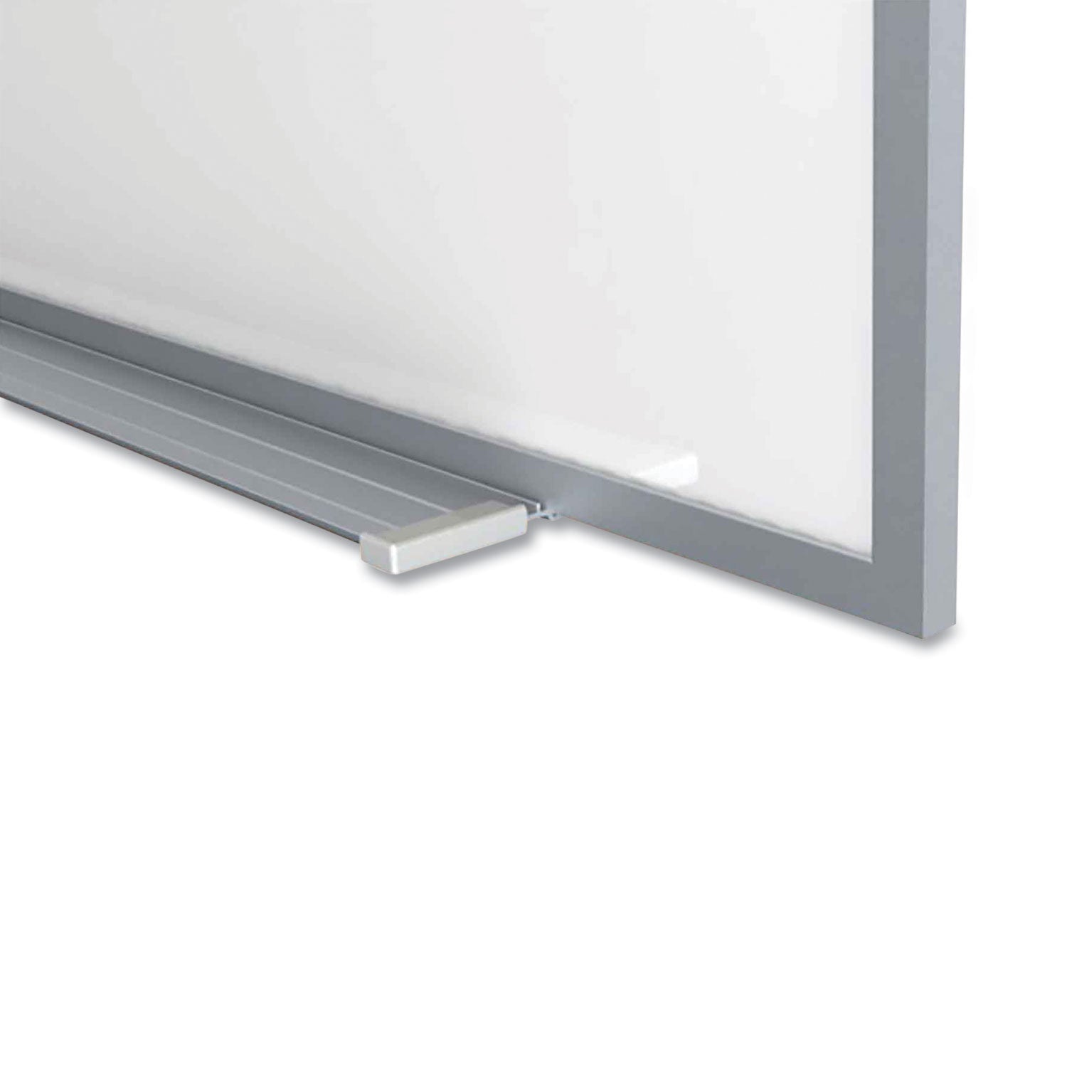 Magnetic Porcelain Whiteboard with Aluminum Frame, 144.59 x 60.47, White Surface, Satin Aluminum Frame,Ships in 7-10 Bus Days