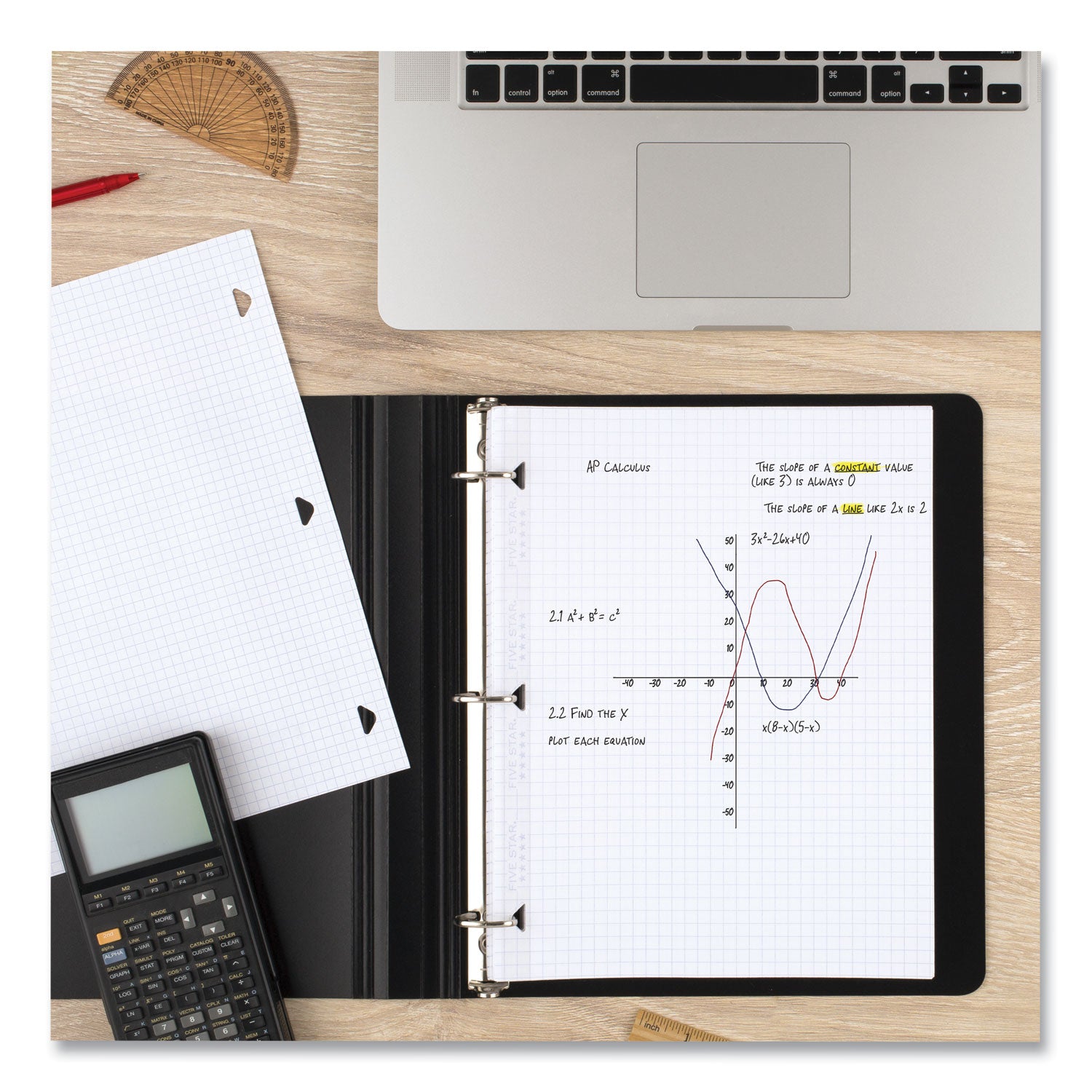 reinforced-filler-paper-plus-study-app-3-hole-85-x-11-college-rule-80-pack_mea170102 - 3