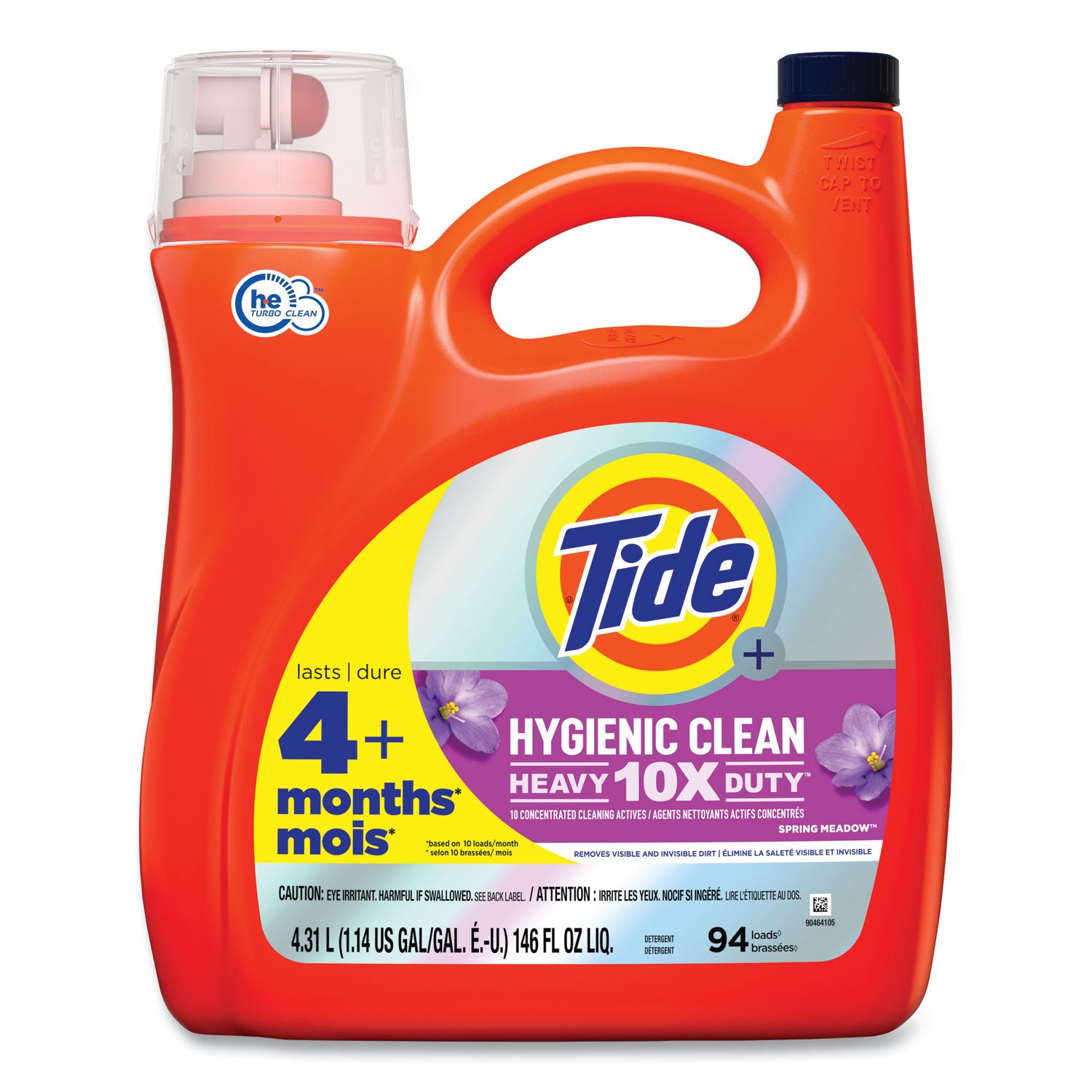 hygienic-clean-heavy-10x-duty-liquid-laundry-detergent-spring-meadow-scent-146-oz-pour-bottle-4-carton_pgc09449 - 1