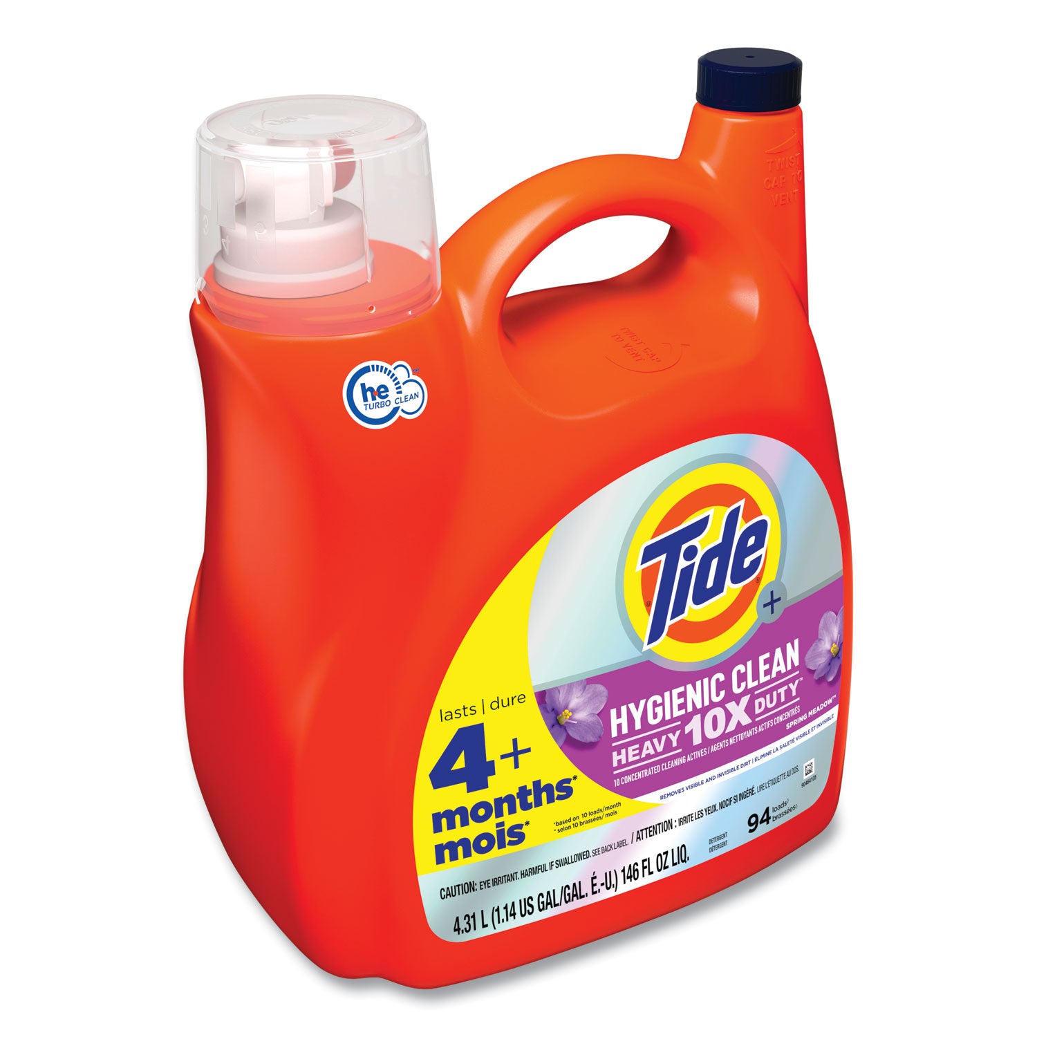 hygienic-clean-heavy-10x-duty-liquid-laundry-detergent-spring-meadow-scent-146-oz-pour-bottle-4-carton_pgc09449 - 3