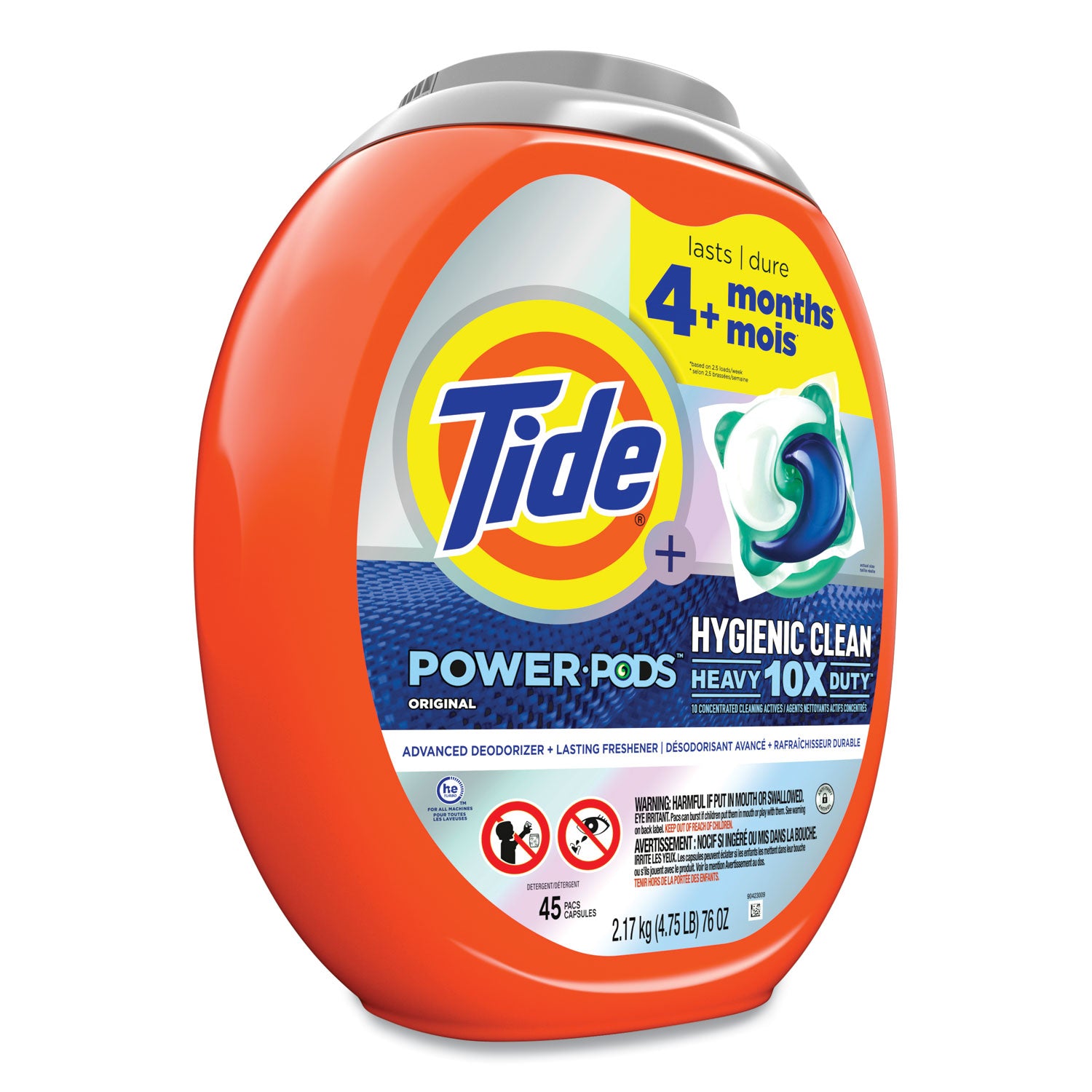 hygienic-clean-heavy-10x-duty-power-pods-original-scent-76-oz-tub-45-pods-4-carton_pgc09163 - 4