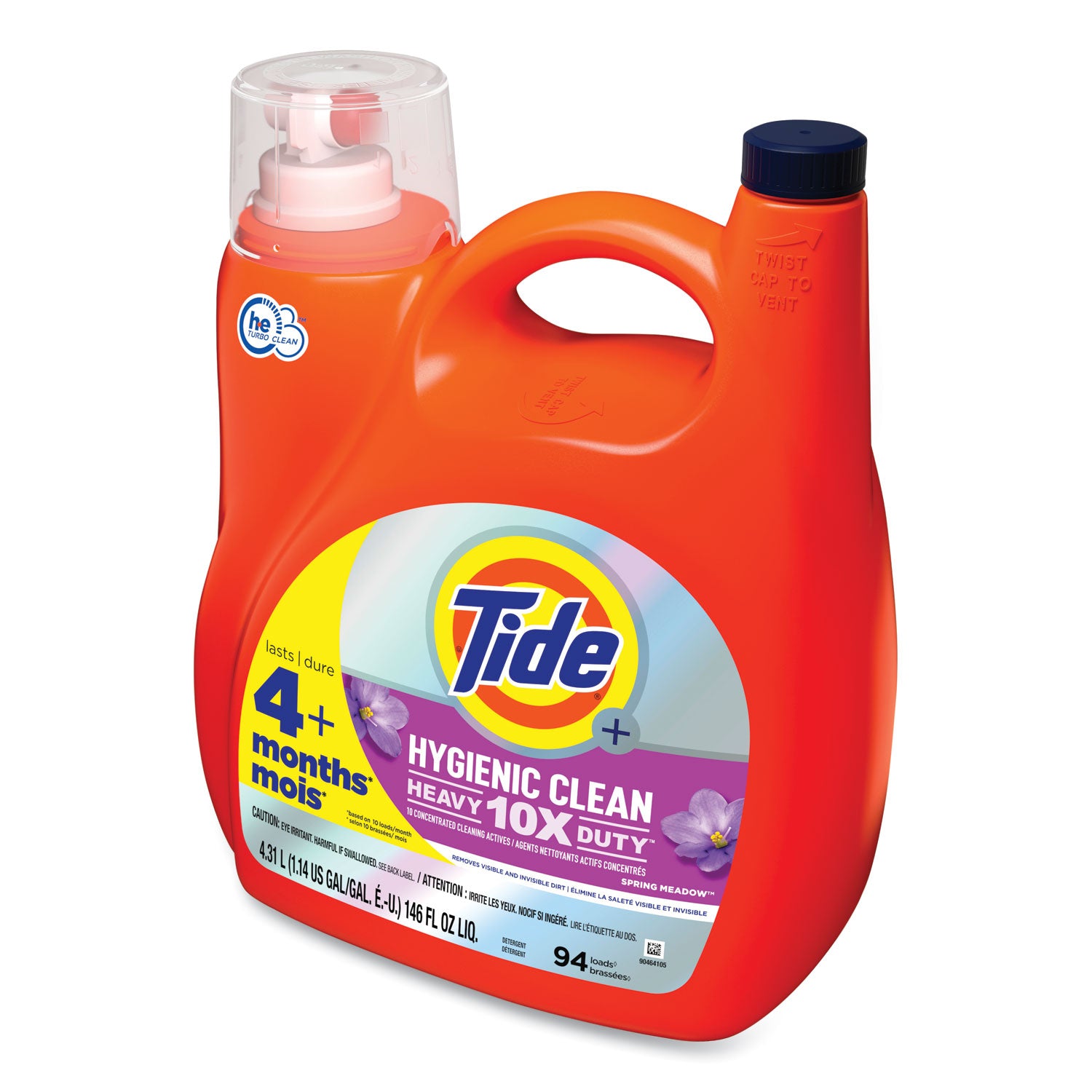 hygienic-clean-heavy-10x-duty-liquid-laundry-detergent-spring-meadow-scent-146-oz-pour-bottle-4-carton_pgc09449 - 4