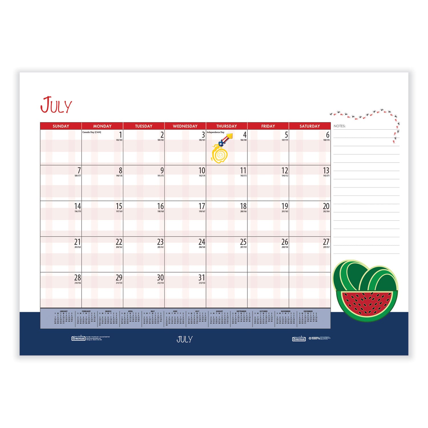 recycled-desk-pad-calendar-illustrated-seasons-artwork-22-x-17-black-binding-corners12-month-jan-to-dec-2024_hod139 - 3