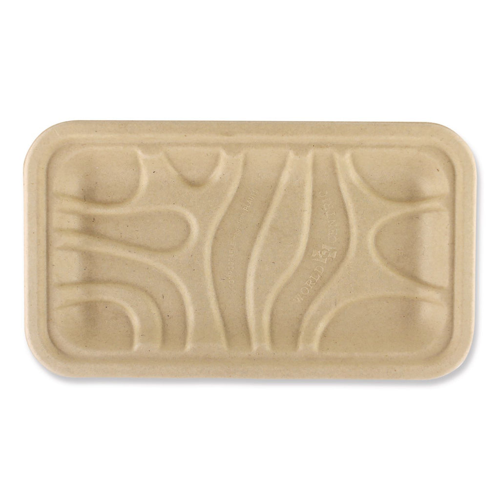Fiber Trays, 4.8 x 8.3 x 0.7, Natural, Paper, 500/Carton