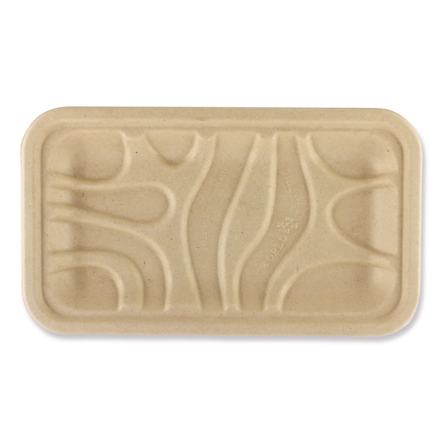 Fiber Trays, 4.8 x 8.3 x 0.7, Natural, Paper, 500/Carton