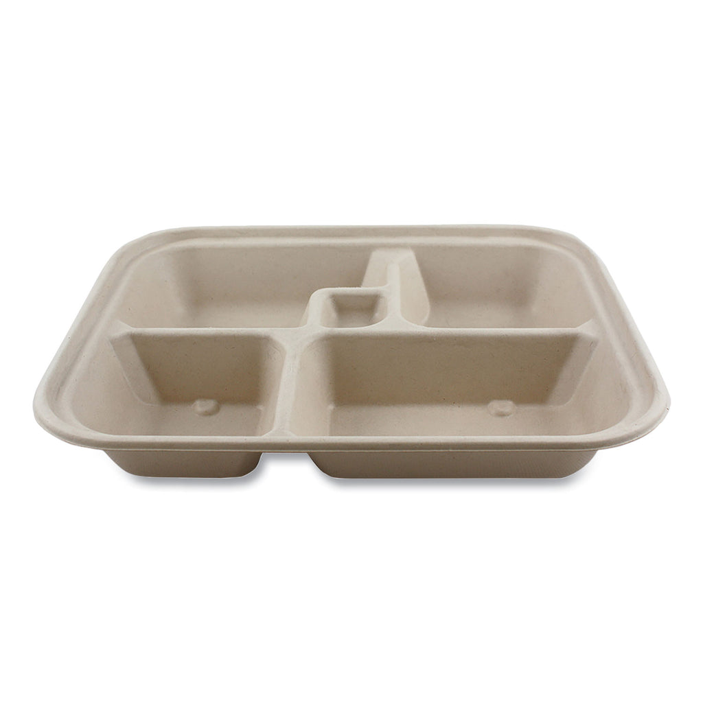 fiber-containers-bento-box-5-compartment-12-x-95-x-2-natural-paper-300-carton_wortrscbblfs - 1