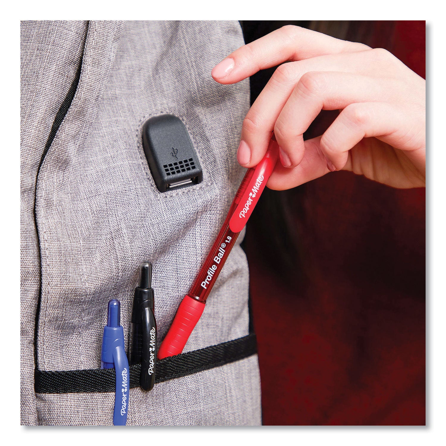 profile-ballpoint-pen-retractable-medium-1-mm-red-ink-translucent-red-barrel-dozen_pap2095454 - 4