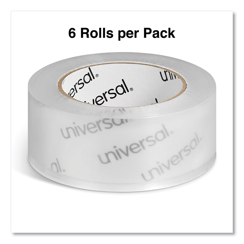 Quiet Tape Box Sealing Tape, 3" Core, 1.88" x 109 yds, Clear, 6/Pack - 