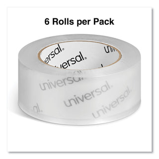 Quiet Tape Box Sealing Tape, 3" Core, 1.88" x 109 yds, Clear, 6/Pack - 