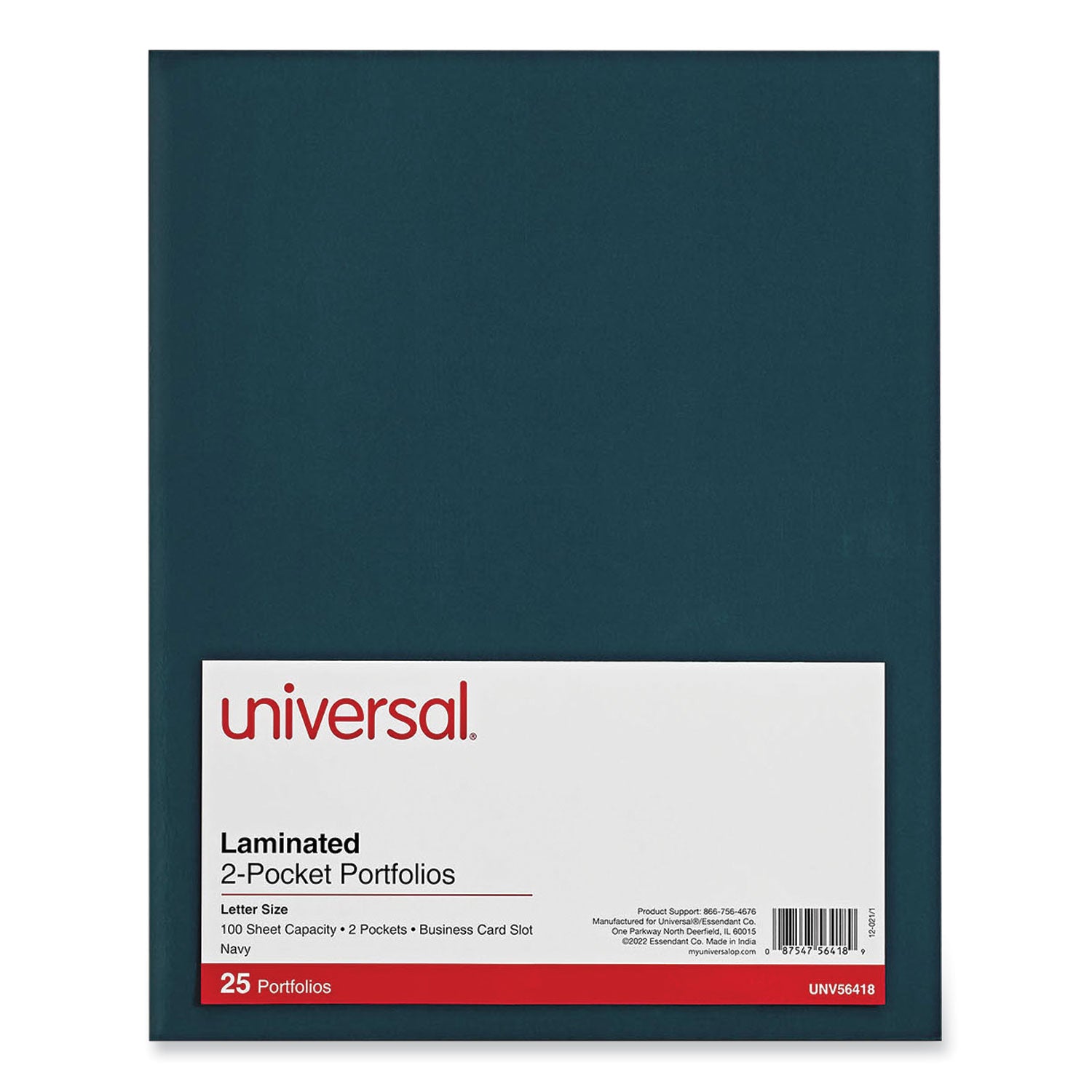 laminated-two-pocket-folder-cardboard-paper-100-sheet-capacity-11-x-85-navy-25-box_unv56418 - 1